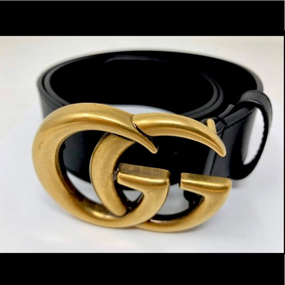 Iconic Gucci Black Leather Interlocking GG Belt - Picture 1 of 2